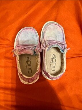 Hey Dude Kids Pastel Pink & Lavender Tie-Dye Slip-On Shoes